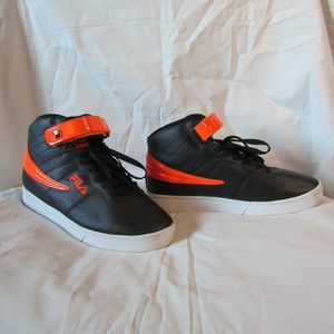 FILA Boys' Vulca 13 Patent Flat Basketball Shoes Orange/Black/White Size 7.5Y